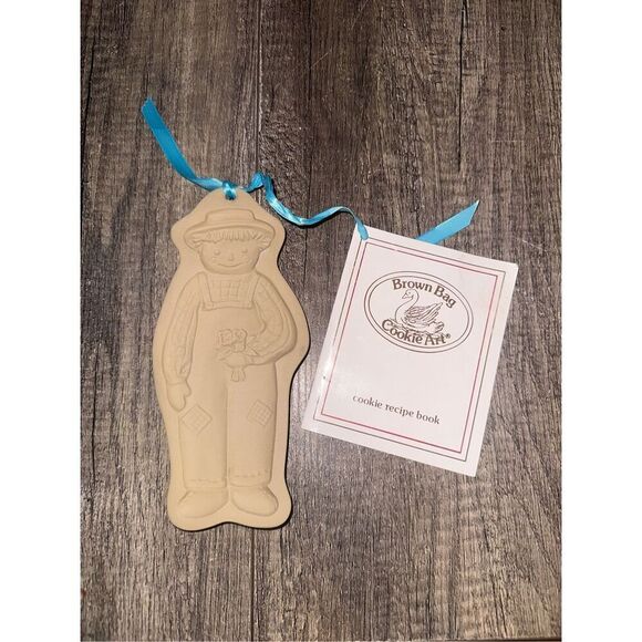 Brown Bag Cookie Art Cookie Press Mold Scarecrow 1988 Hill Design - Picture 2 of 4